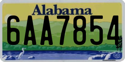 AL license plate 6AA7854