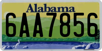AL license plate 6AA7856