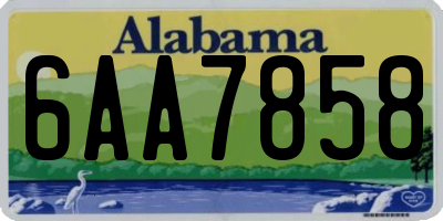 AL license plate 6AA7858