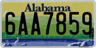 AL license plate 6AA7859