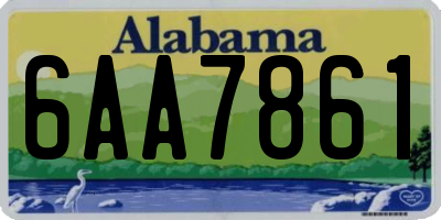 AL license plate 6AA7861