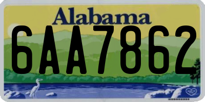 AL license plate 6AA7862