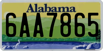 AL license plate 6AA7865