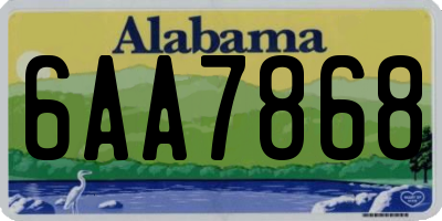 AL license plate 6AA7868