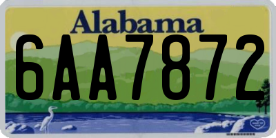 AL license plate 6AA7872