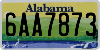 AL license plate 6AA7873