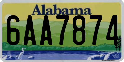 AL license plate 6AA7874