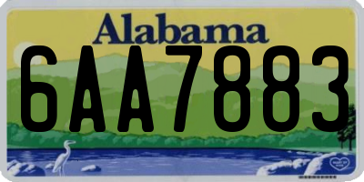 AL license plate 6AA7883