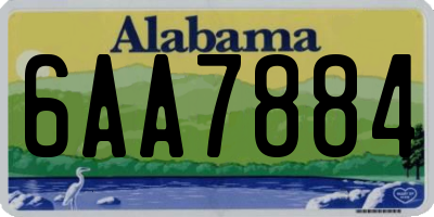 AL license plate 6AA7884