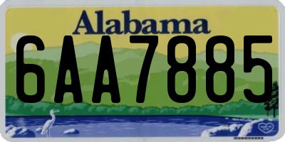AL license plate 6AA7885