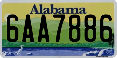 AL license plate 6AA7886