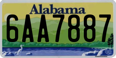 AL license plate 6AA7887