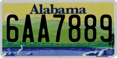 AL license plate 6AA7889