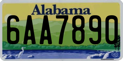 AL license plate 6AA7890