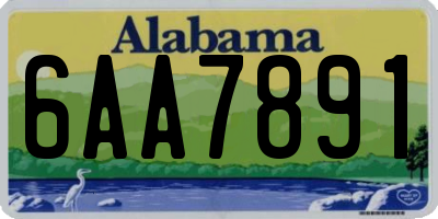 AL license plate 6AA7891