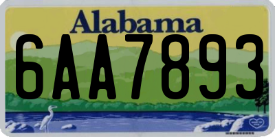 AL license plate 6AA7893