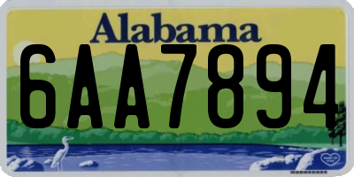 AL license plate 6AA7894