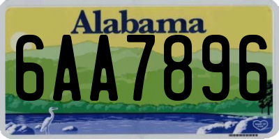AL license plate 6AA7896