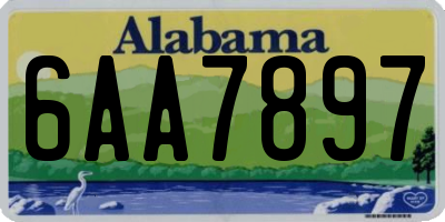 AL license plate 6AA7897