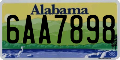 AL license plate 6AA7898