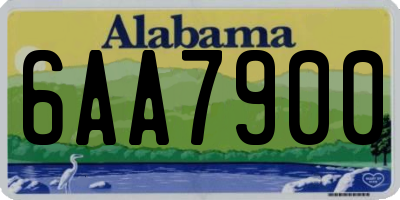 AL license plate 6AA7900