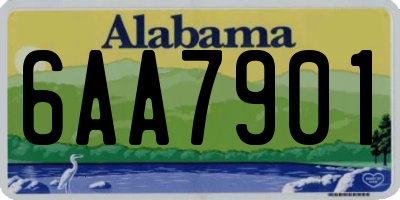 AL license plate 6AA7901