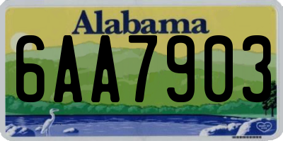 AL license plate 6AA7903