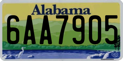 AL license plate 6AA7905