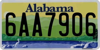 AL license plate 6AA7906