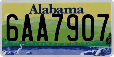 AL license plate 6AA7907