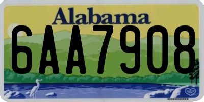 AL license plate 6AA7908