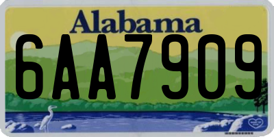 AL license plate 6AA7909