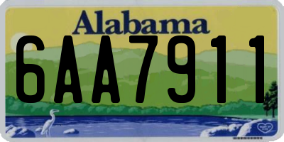 AL license plate 6AA7911