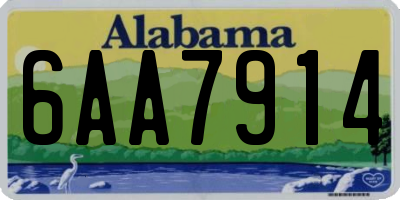 AL license plate 6AA7914