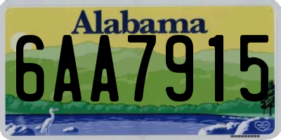 AL license plate 6AA7915