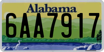 AL license plate 6AA7917