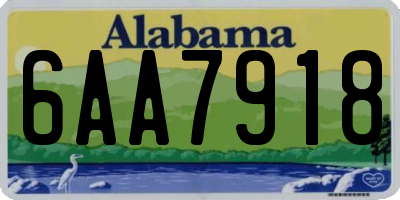 AL license plate 6AA7918