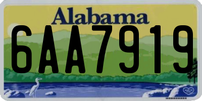 AL license plate 6AA7919