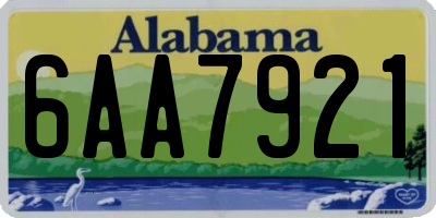 AL license plate 6AA7921