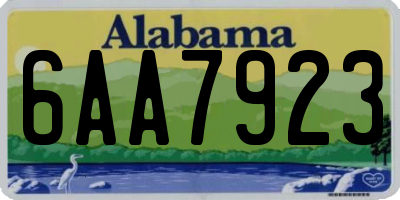 AL license plate 6AA7923
