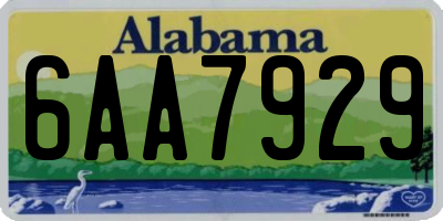 AL license plate 6AA7929