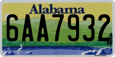 AL license plate 6AA7932