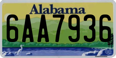 AL license plate 6AA7936