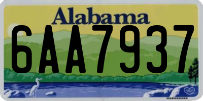 AL license plate 6AA7937