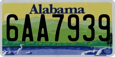 AL license plate 6AA7939
