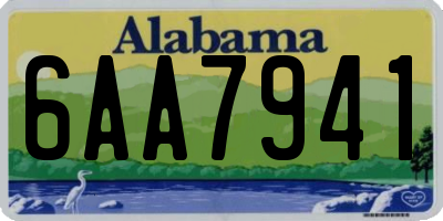 AL license plate 6AA7941