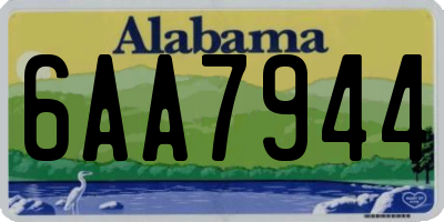 AL license plate 6AA7944