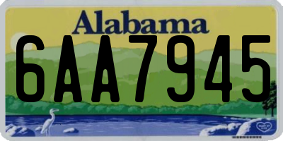 AL license plate 6AA7945