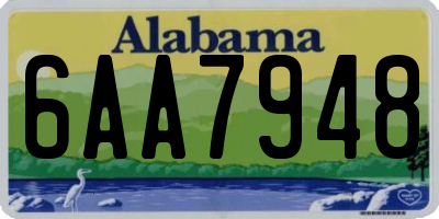 AL license plate 6AA7948
