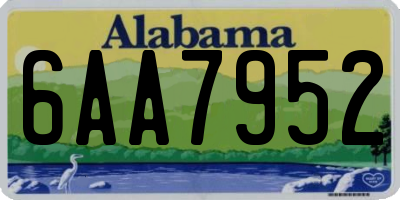 AL license plate 6AA7952